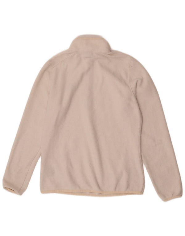 The North Face Womens Zip Neck Fleece Jumper UK 16 Large White