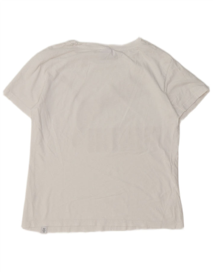 PUMA Womens Graphic T-Shirt Top UK 12 Medium  White