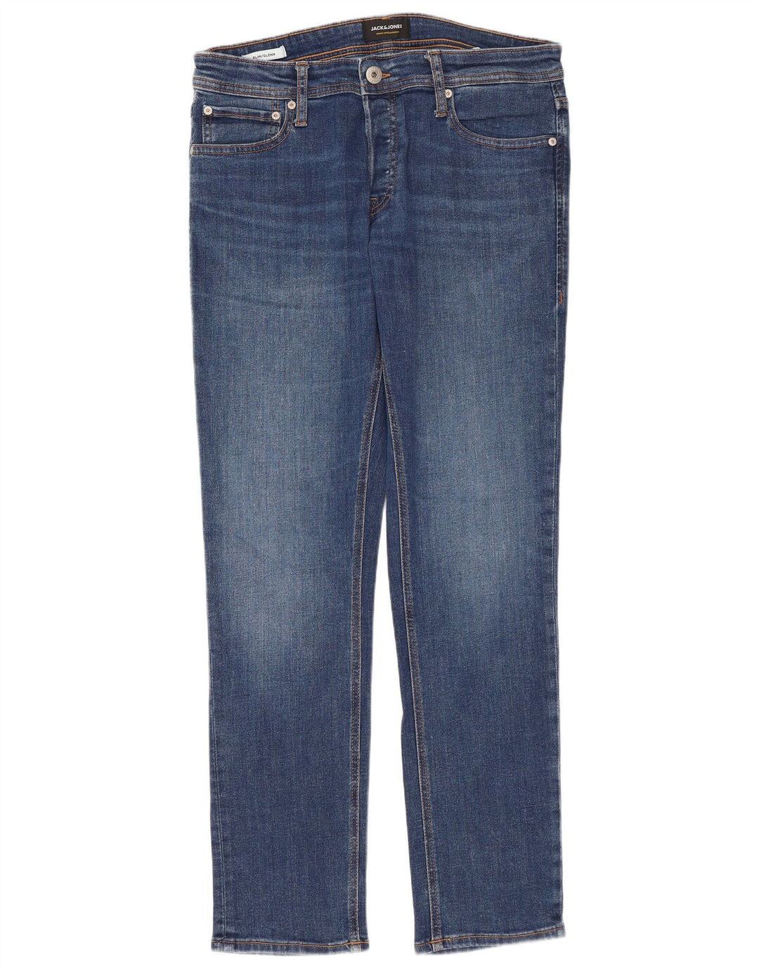 JACK & JONES Mens GLENN Slim Jeans W32 L30 Blue Cotton