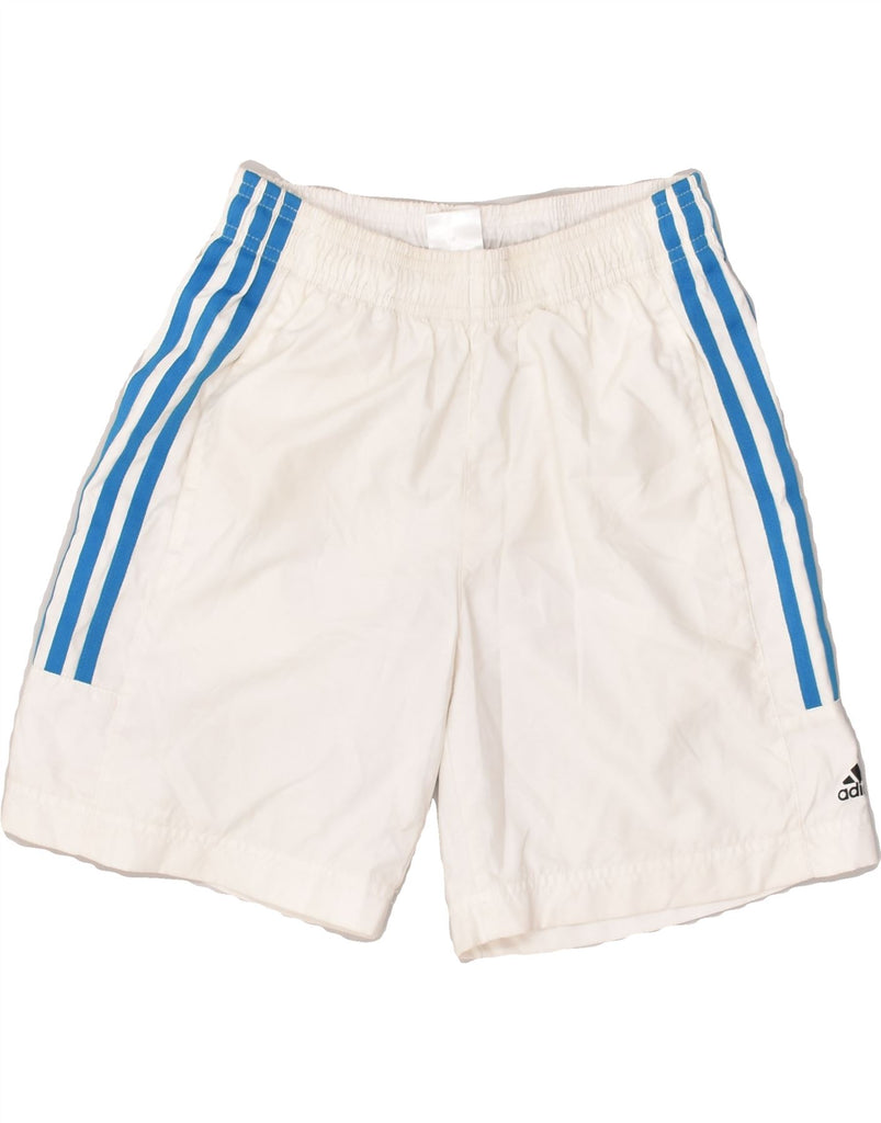 ADIDAS Girls Sport Shorts 11-12 Years White Polyester | Vintage Adidas | Thrift | Second-Hand Adidas | Used Clothing | Messina Hembry 