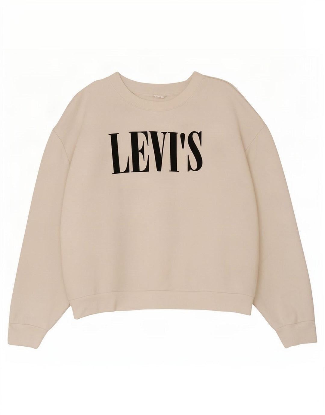 Levi's Womens Graphic Oversized Sweatshirt Jumper UK 16 Large White Cotton