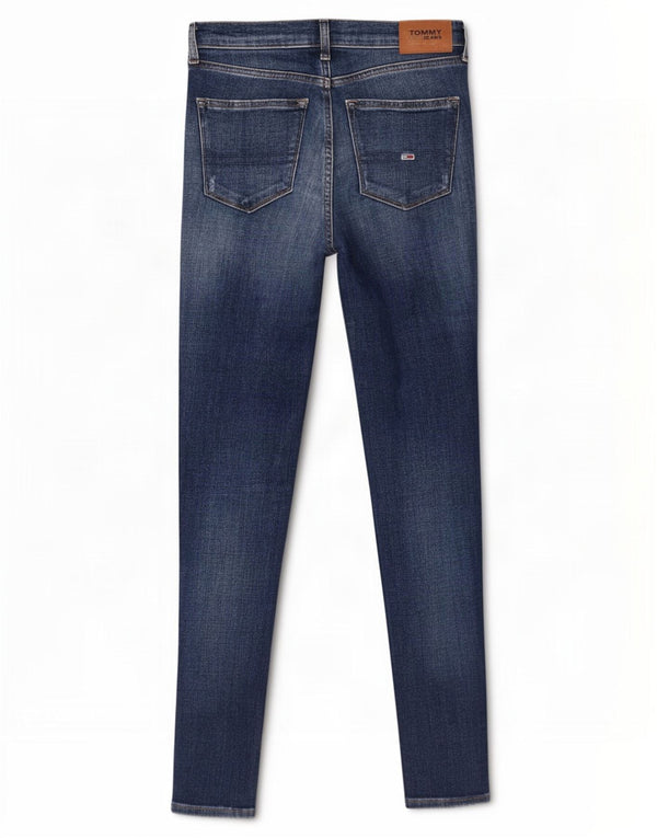Tommy Hilfiger Womens Distressed Skinny Jeans W27 L27 Navy Blue