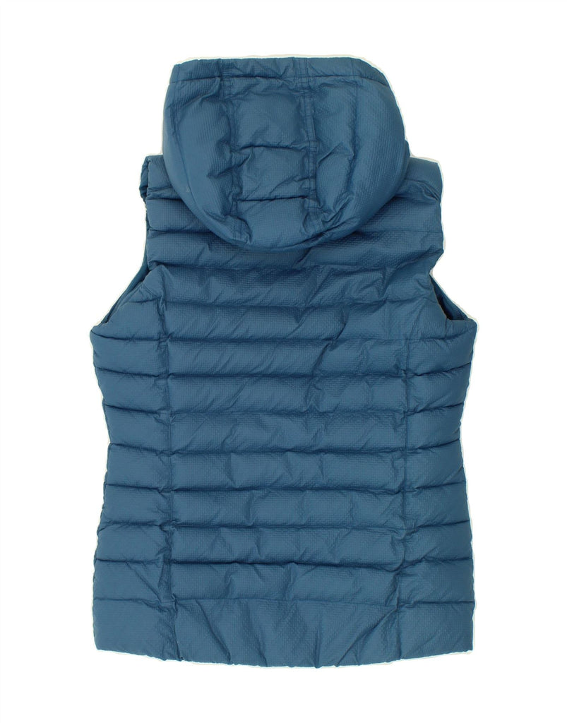 ADIDAS Womens Hooded Padded Gilet UK 10 Small Blue Polyester Vintage Adidas and Second-Hand Adidas from Messina Hembry 