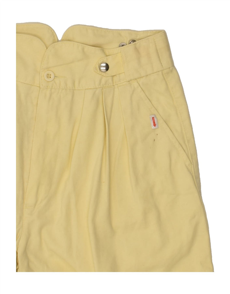 BENETTON Womens High Waist Casual Shorts IT 46 Large W26 Yellow | Vintage Benetton | Thrift | Second-Hand Benetton | Used Clothing | Messina Hembry 