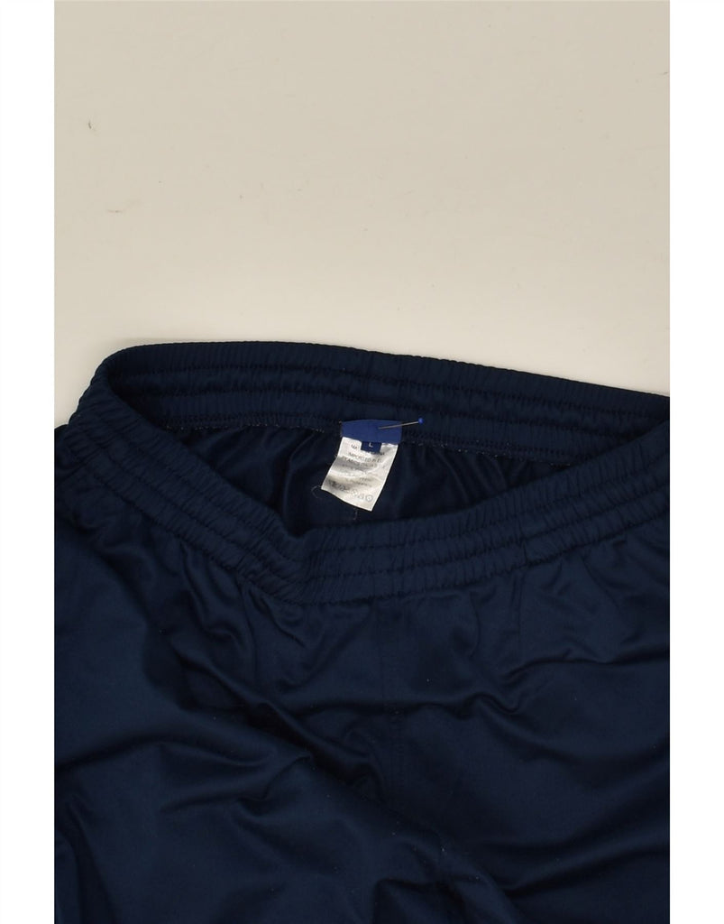 ASICS Mens Tracksuit Trousers Large Navy Blue Polyester | Vintage Asics | Thrift | Second-Hand Asics | Used Clothing | Messina Hembry 
