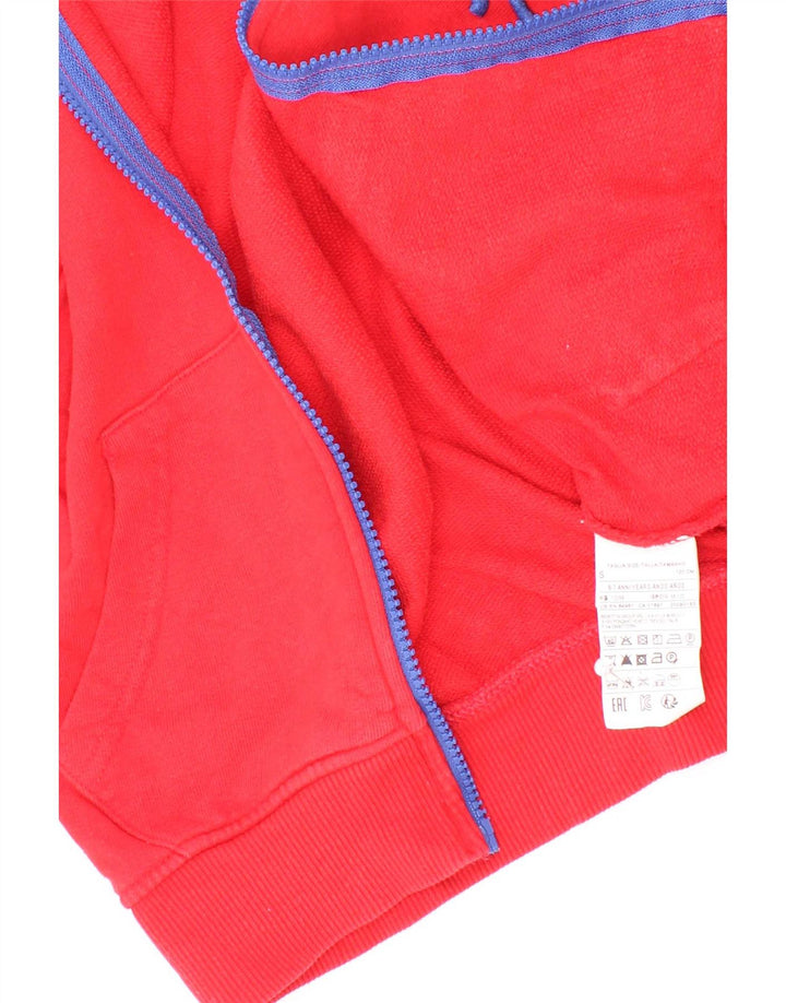 Benetton Boys Graphic Tracksuit Top Jacket 6-7 Years Small Red Cotton