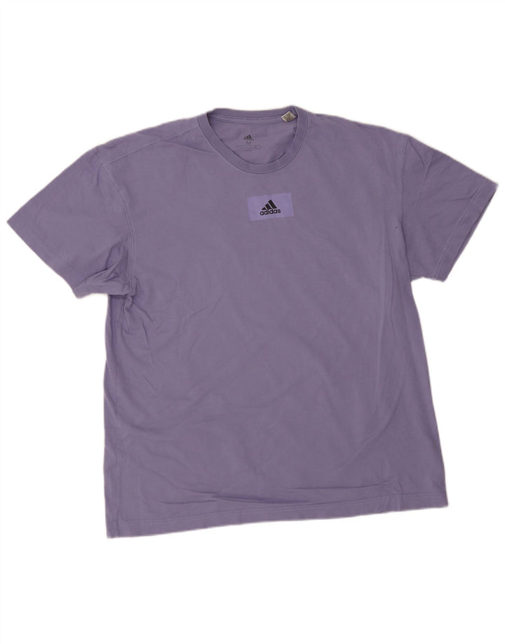 Adidas Mens Graphic T-Shirt Top Medium Purple Cotton