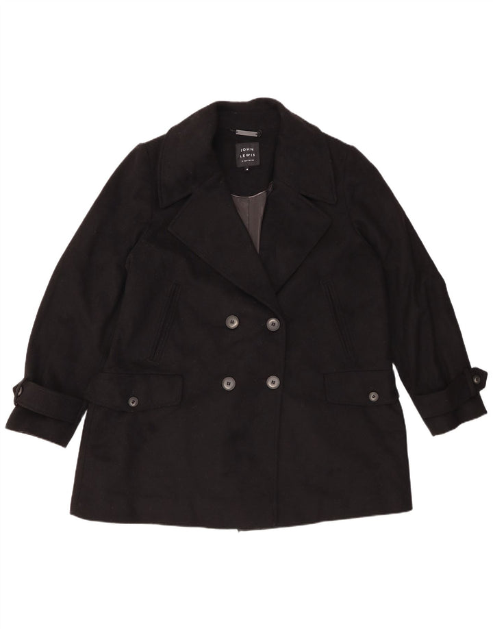 John Lewis Womens Oversized Pea Coat UK 18 XL Black Wool