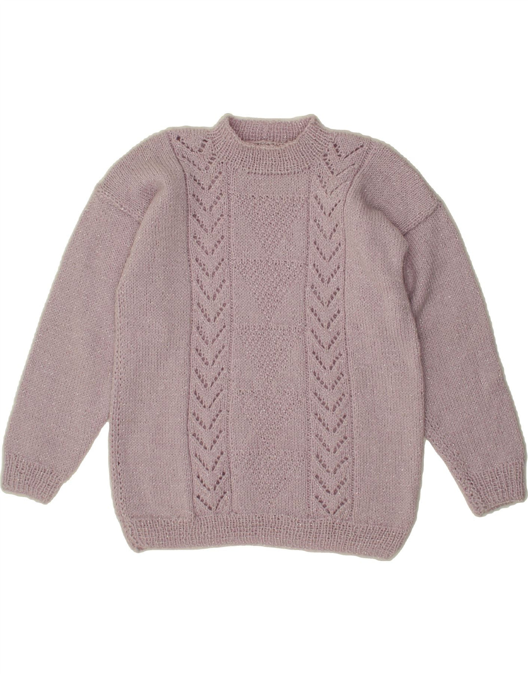 VINTAGE Womens Turtle Neck Jumper Sweater UK 10 Small Purple Vintage Vintage and Second-Hand Vintage from Messina Hembry 