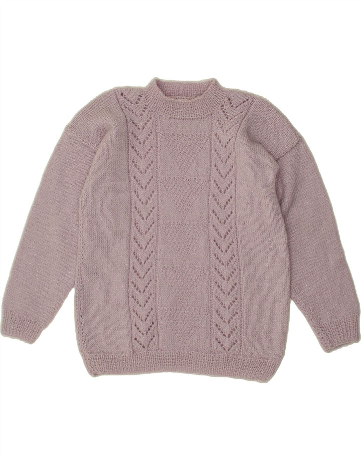 VINTAGE Womens Turtle Neck Jumper Sweater UK 10 Small Purple Vintage Vintage and Second-Hand Vintage from Messina Hembry 