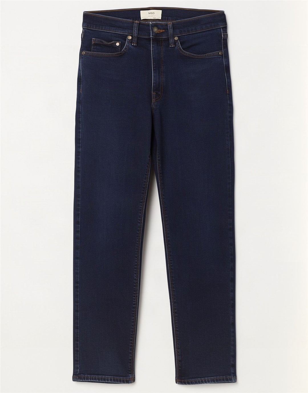 Marks & Spencer Mens Straight Jeans W32 L31 Navy Blue Cotton