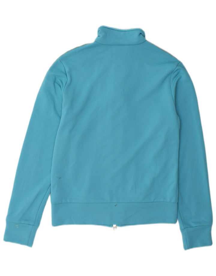 Adidas Womens Tracksuit Top Jacket UK 12 Medium Blue Polyester