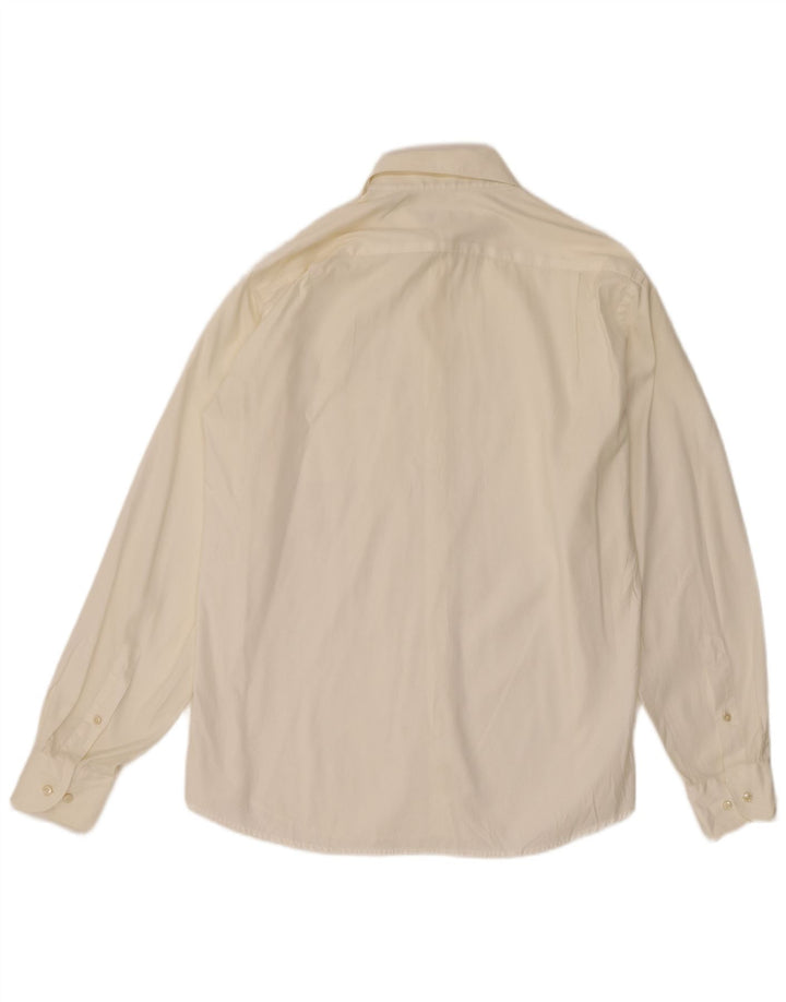 Tommy Hilfiger Mens Shirt Size 39 15 1/2 Medium Off White Cotton