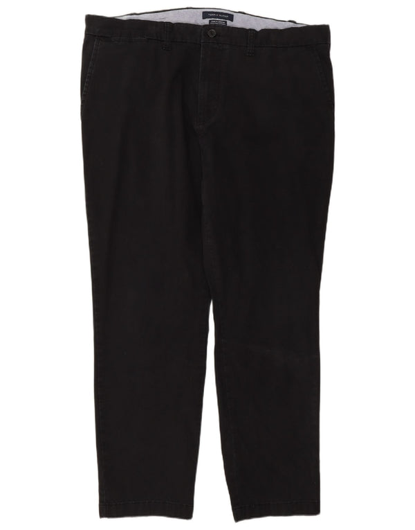 Tommy Hilfiger Mens Stretch Slim Fit Chino Trousers W38 L30 Black Cotton