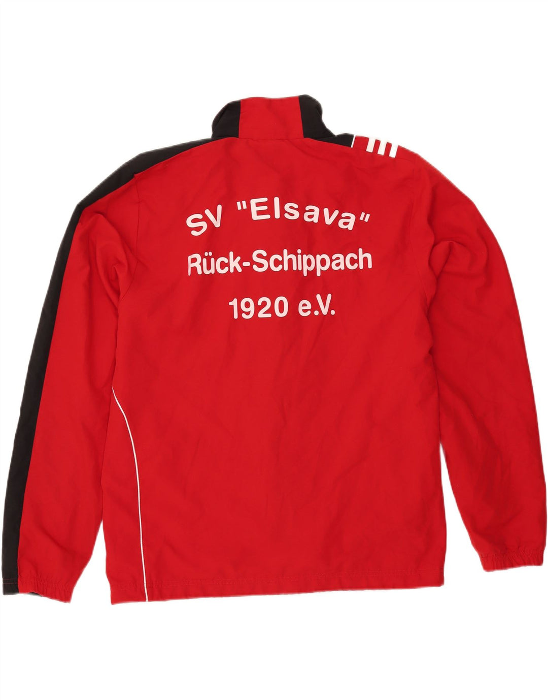 ADIDAS Mens Graphic Tracksuit Top Jacket UK 42/44 Medium Red Colourblock Vintage Adidas and Second-Hand Adidas from Messina Hembry 