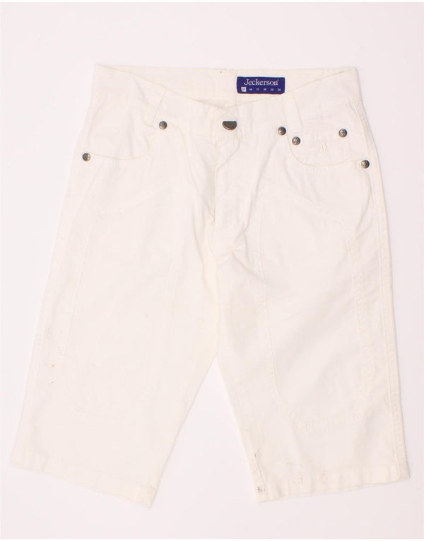 Jeckerson Boys Casual Shorts 10-11 Years W25 White Cotton