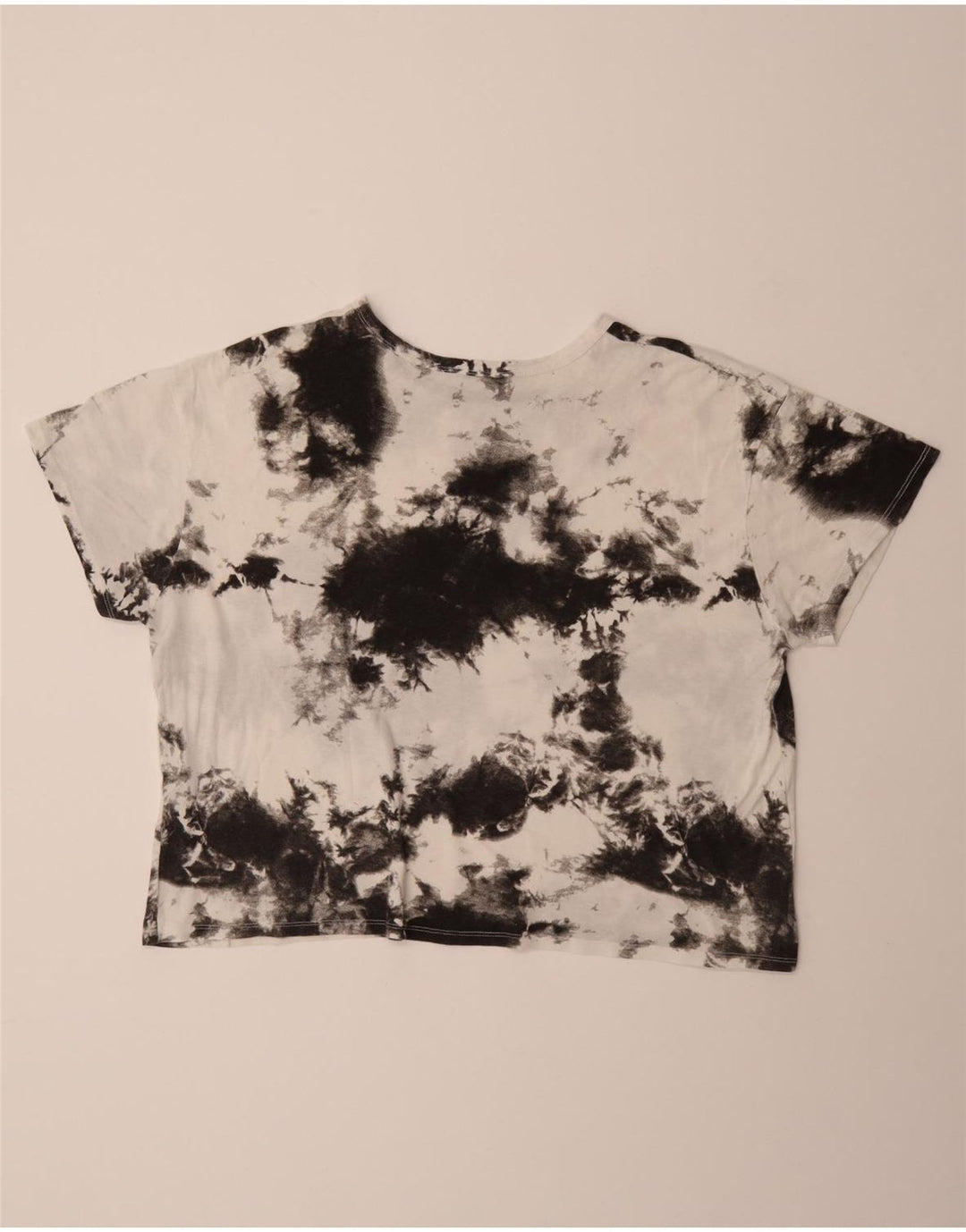 ZARA Womens T-Shirt Top UK 16 Large White Tie Dye