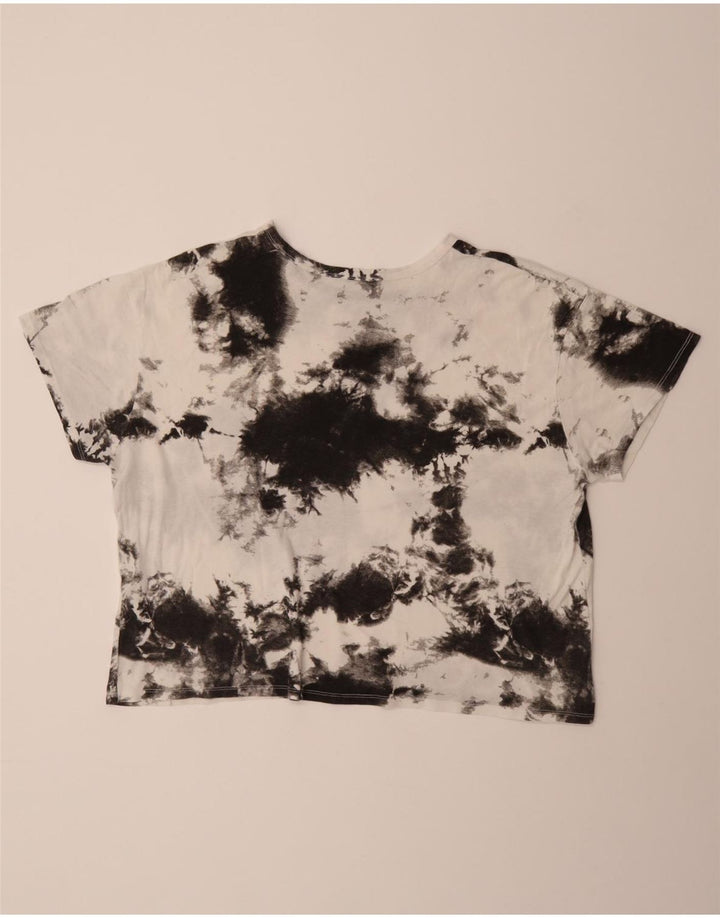 ZARA Womens T-Shirt Top UK 16 Large White Tie Dye