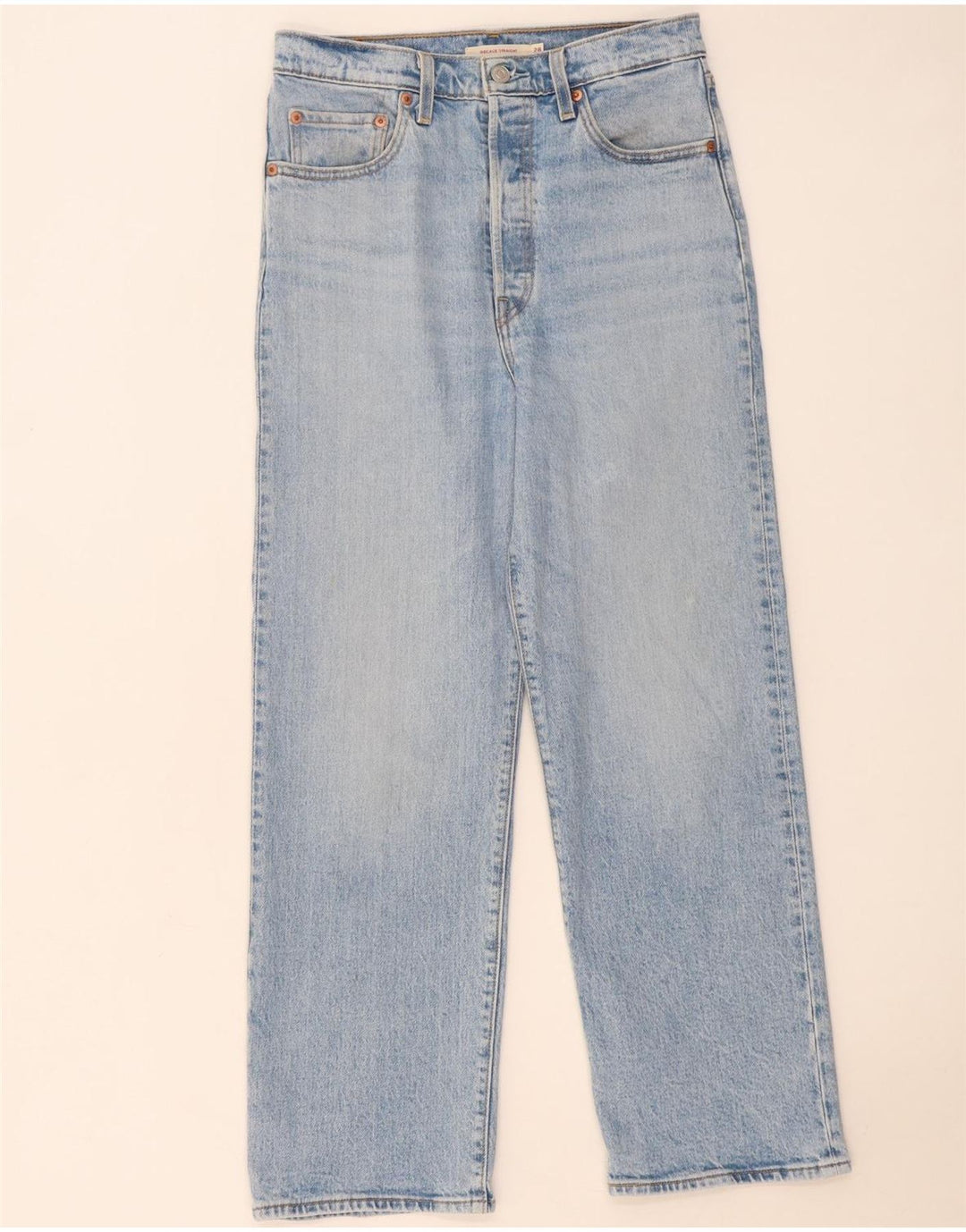 Levi's Womens Ribcage Straight Jeans W28 L27 Blue Cotton