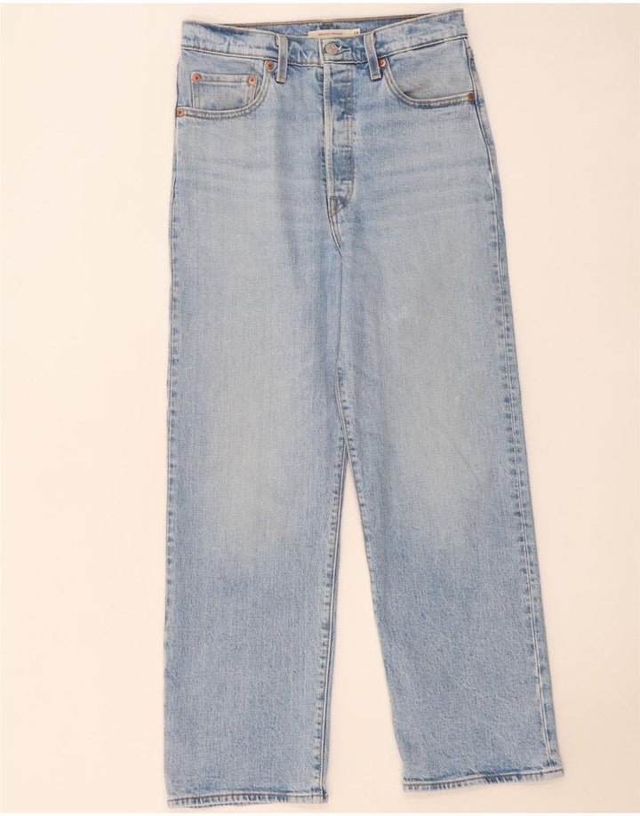 Levi's Womens Ribcage Straight Jeans W28 L27 Blue Cotton
