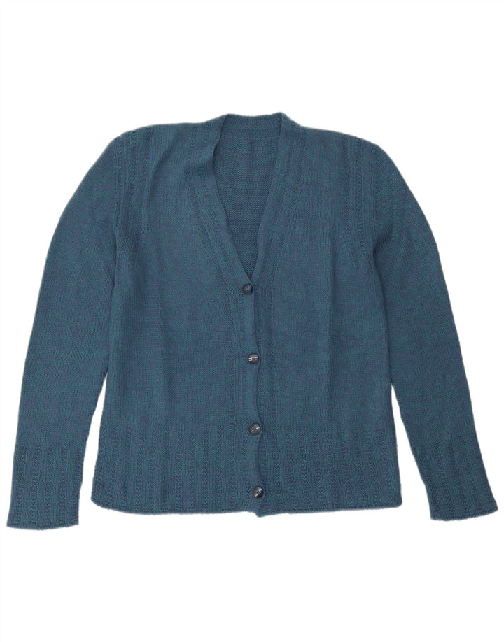 Vintage Womens Cardigan Sweater UK 12 Medium Blue
