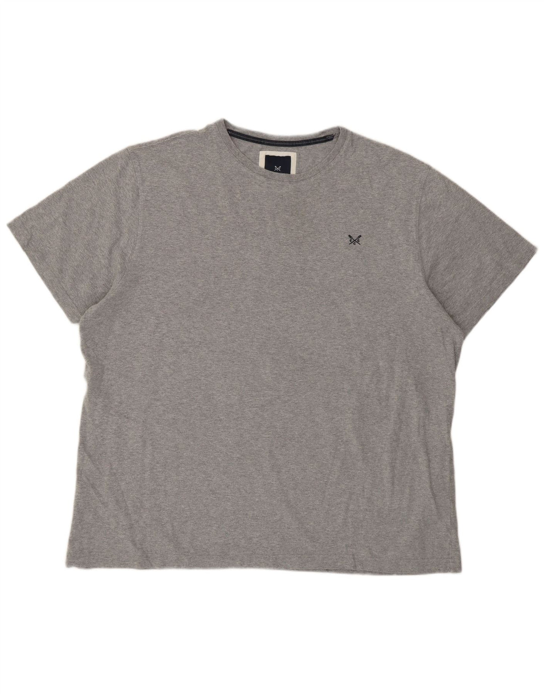 Crew Clothing Mens T-Shirt Top 2XL Grey Cotton
