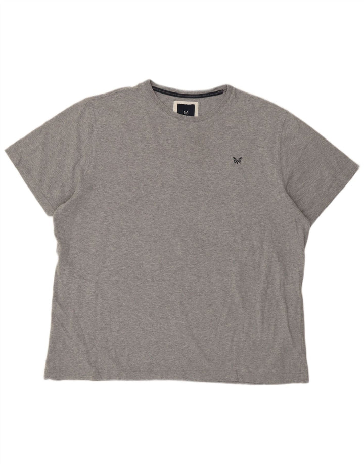 Crew Clothing Mens T-Shirt Top 2XL Grey Cotton