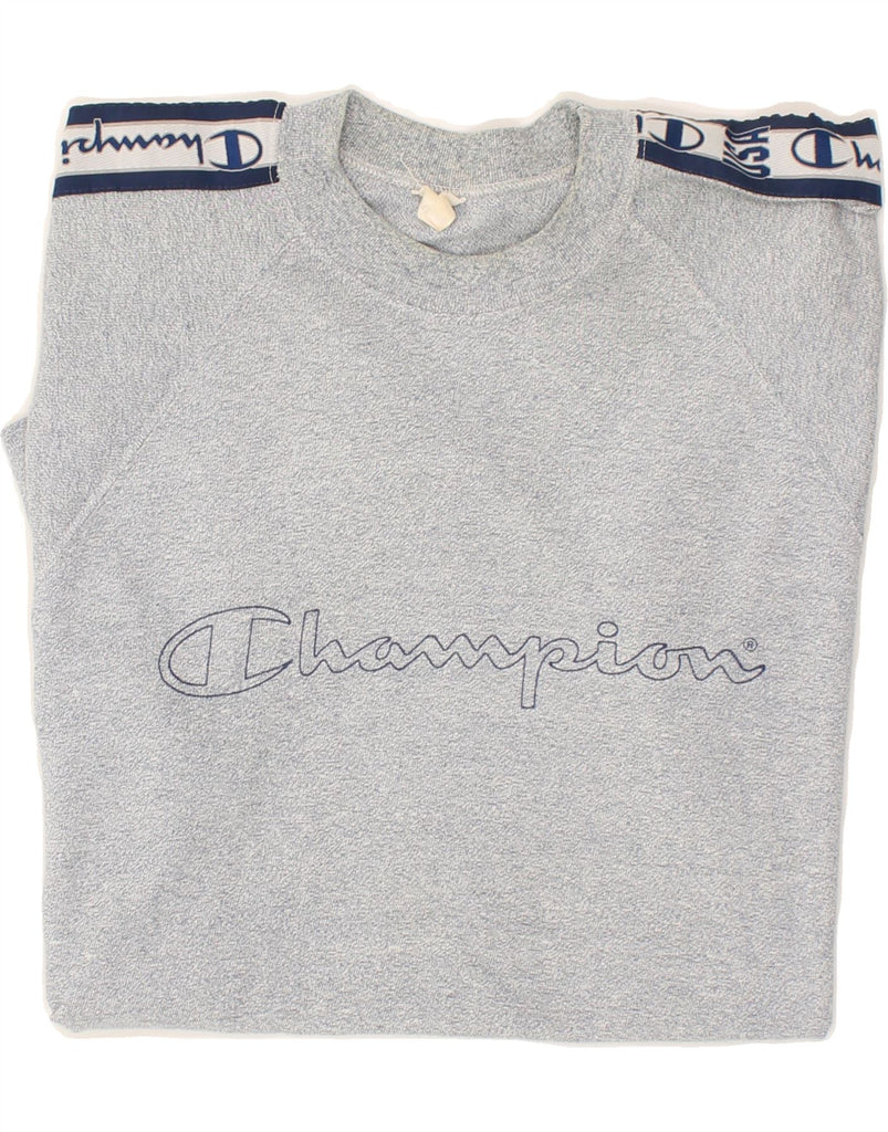 CHAMPION Mens Graphic T-Shirt Top Medium Grey | Vintage Champion | Thrift | Second-Hand Champion | Used Clothing | Messina Hembry 