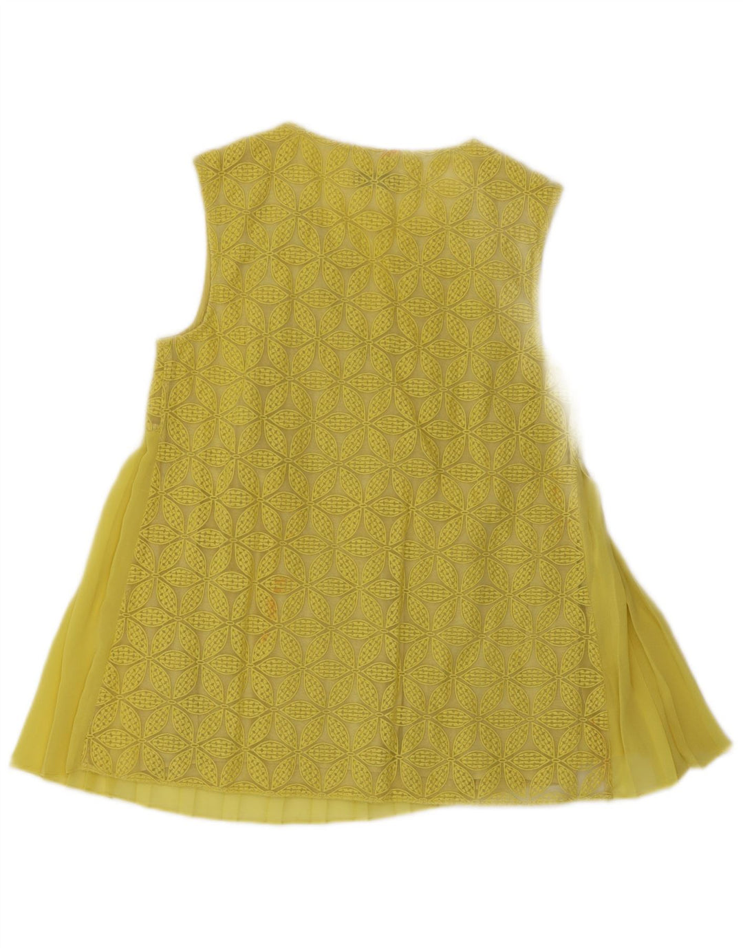 Max & Co. Womens Sleeveless Blouse Top UK 10 Small Yellow Floral