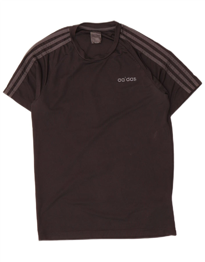 Adidas Mens T-Shirt Top Small Black Polyester