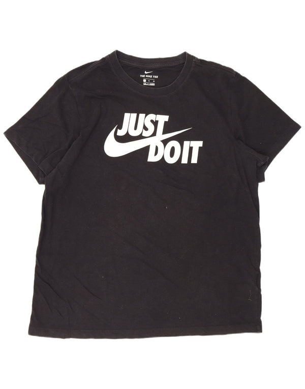 Nike Mens Graphic T-Shirt Top XL Black Cotton
