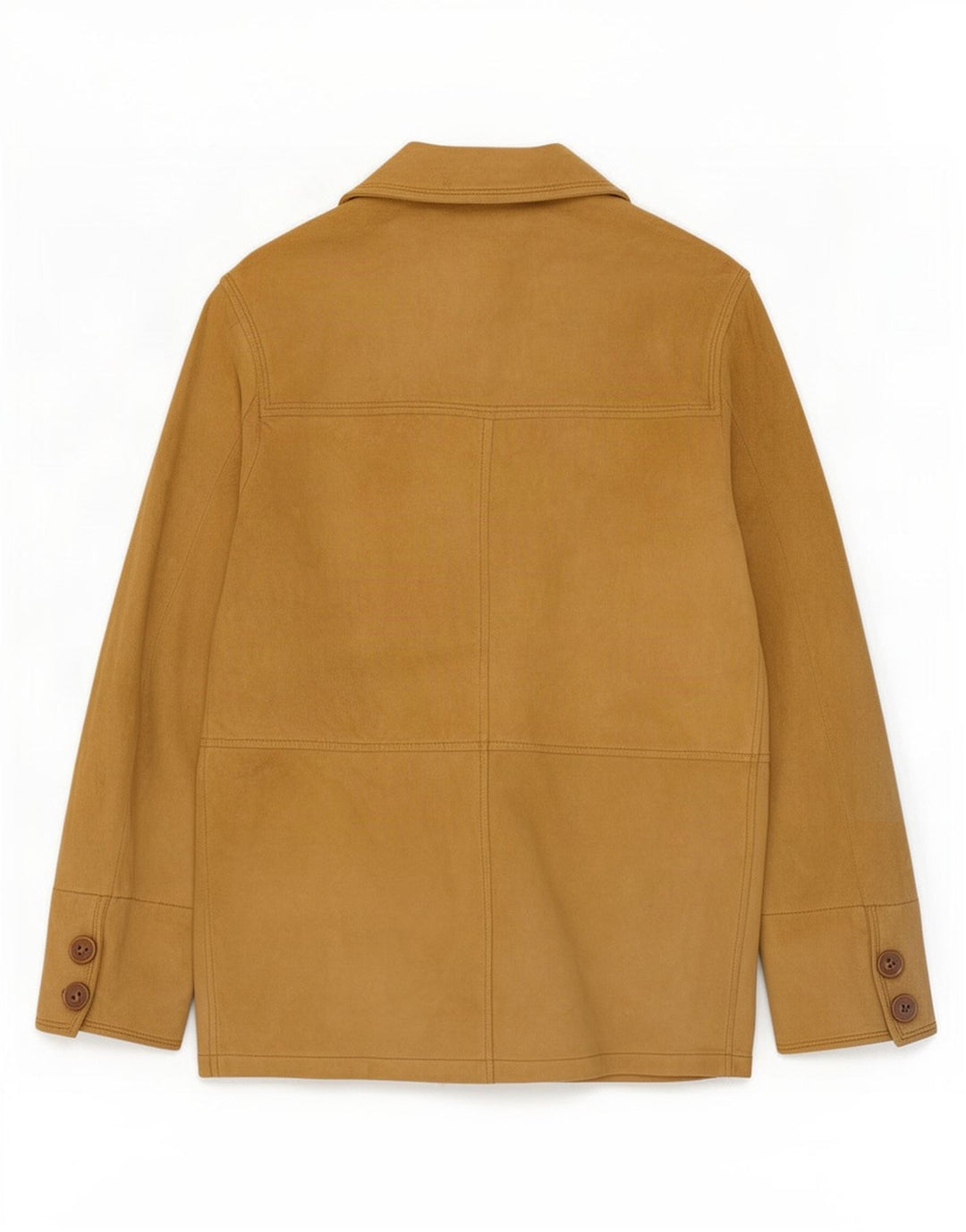 Vintage Womens Suede Jacket IT 42 Medium Beige Leather