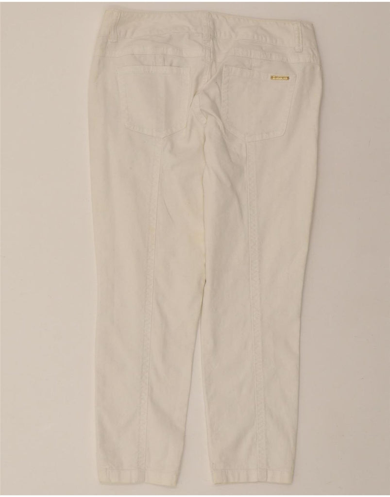 MICHAEL KORS Womens Straight Cropped Trousers US 8 Medium W32 L26 White Vintage Michael Kors and Second-Hand Michael Kors from Messina Hembry 