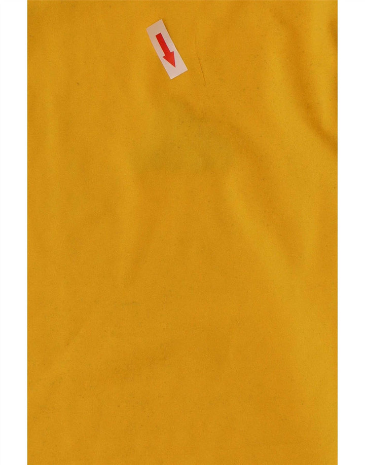 Adidas Mens Climalite T-Shirt Top Medium Yellow Colourblock