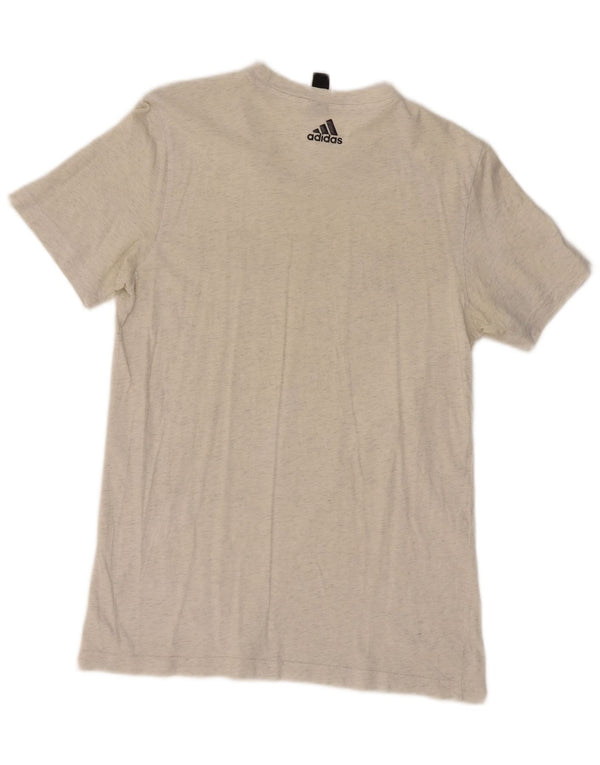Adidas Womens Graphic T-Shirt Top UK 12 Medium Grey