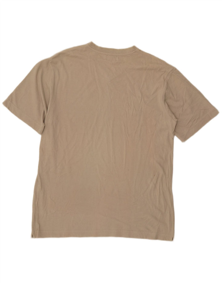 Kappa Mens T-Shirt Top Large Beige Cotton