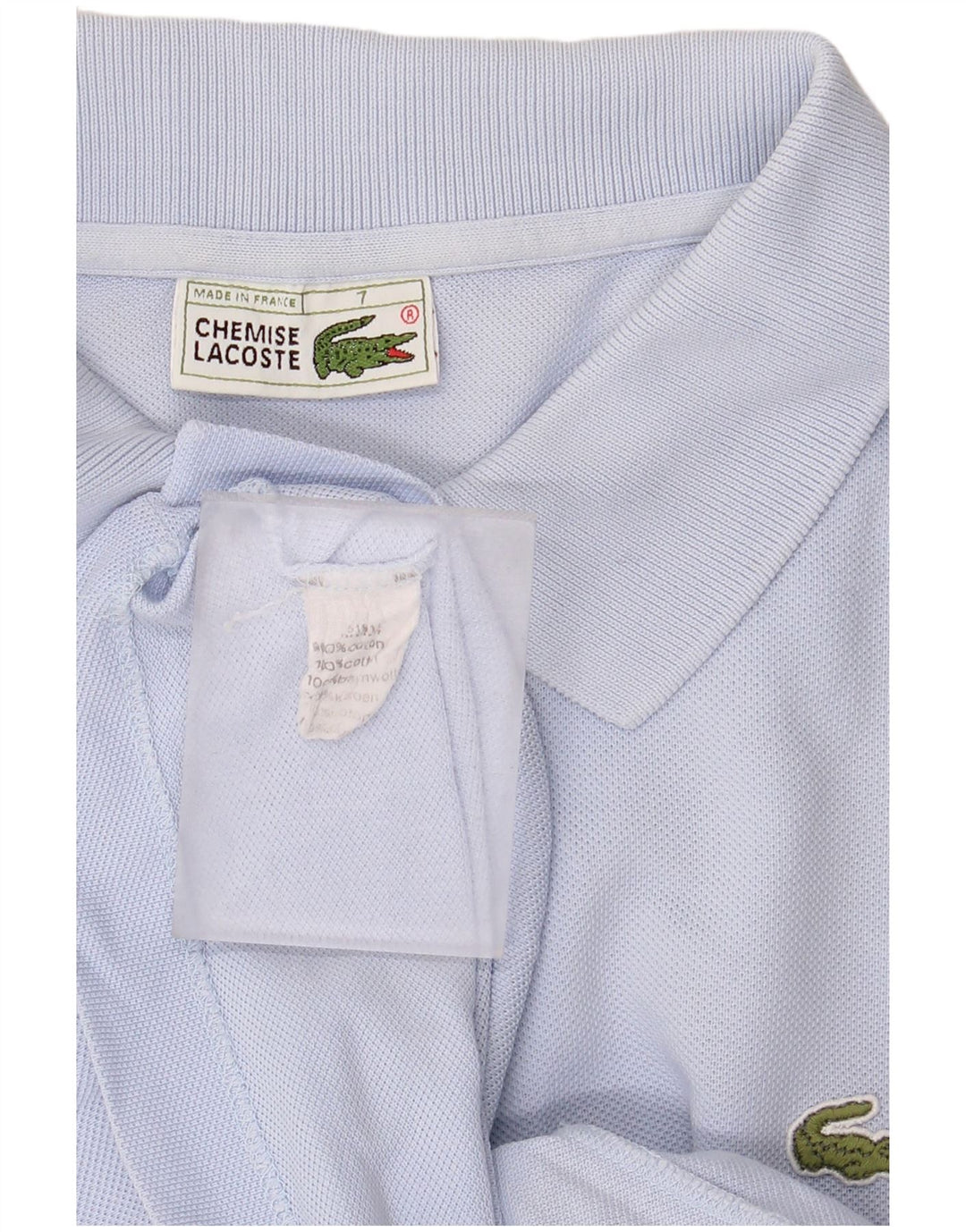 Lacoste Mens Polo Shirt Size 7 2XL Blue Cotton