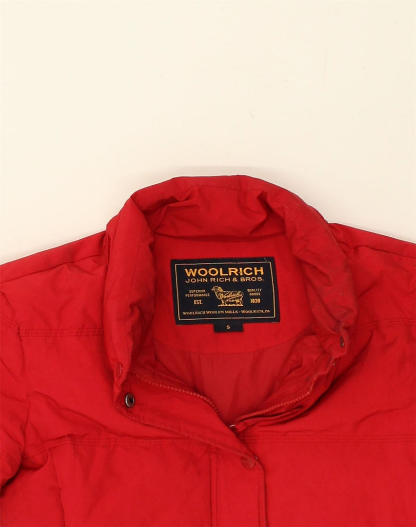 WOOLRICH Womens Padded Jacket UK 8 Small Red Polyester | Vintage Woolrich | Thrift | Second-Hand Woolrich | Used Clothing | Messina Hembry 