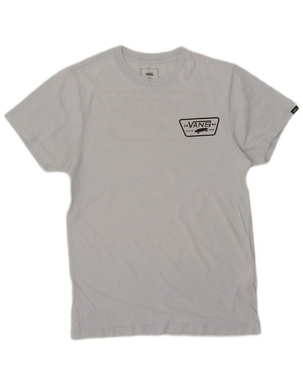 Vans Mens Custom Fit Graphic T-Shirt Top Small Blue Cotton