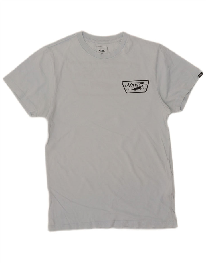 Vans Mens Custom Fit Graphic T-Shirt Top Small Blue Cotton