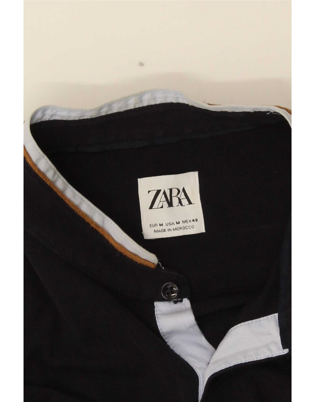 Zara Mens Shirt Medium Navy Blue