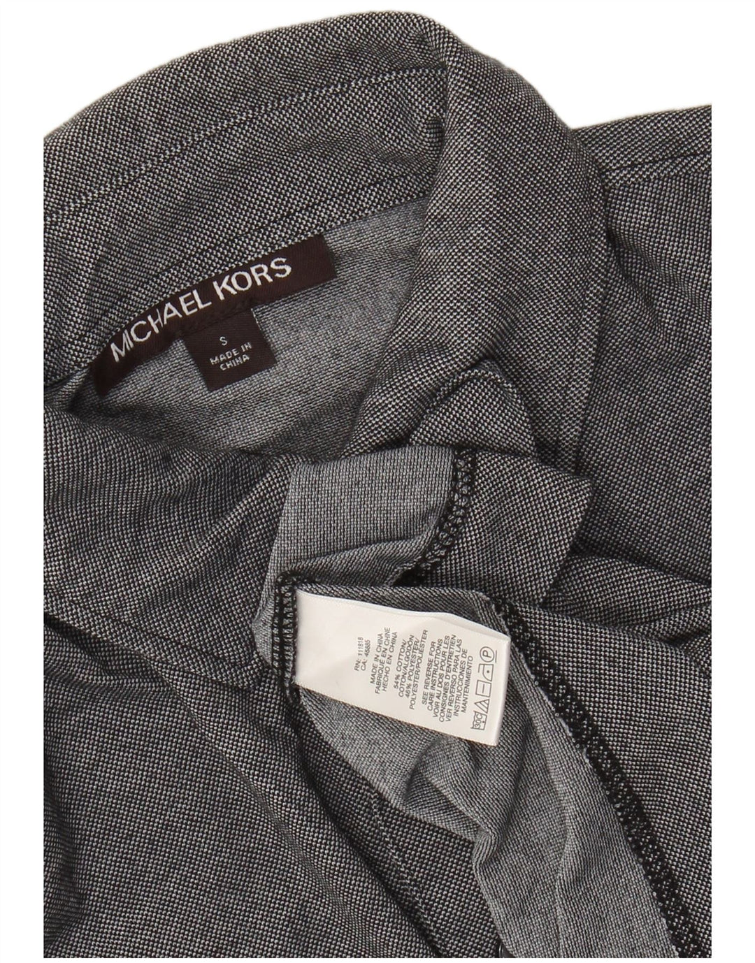 MICHAEL KORS Mens Polo Shirt Small Grey Cotton