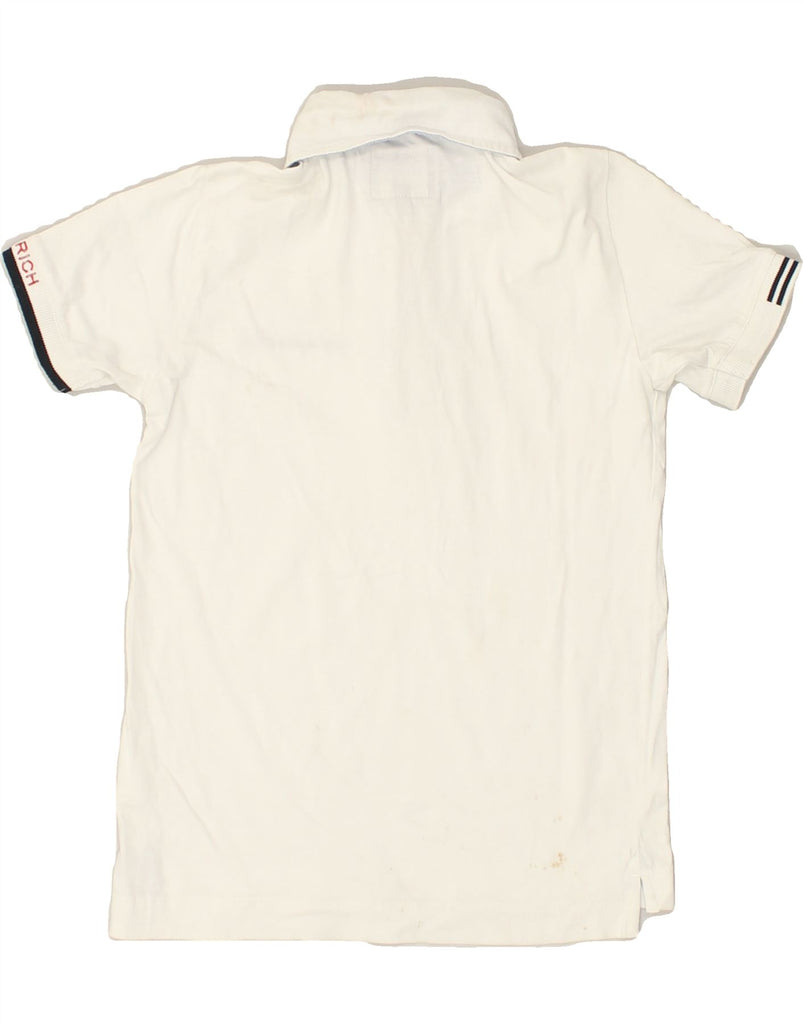 WOOLRICH Boys Polo Shirt 7-8 Years White Cotton | Vintage Woolrich | Thrift | Second-Hand Woolrich | Used Clothing | Messina Hembry 