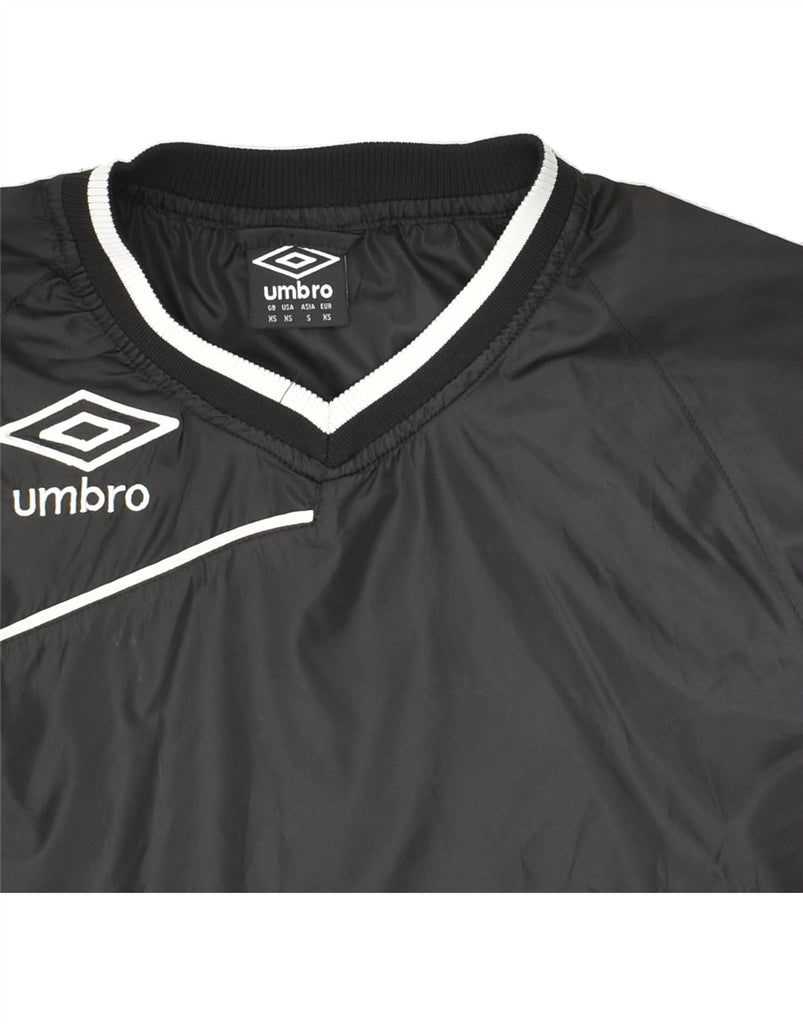 UMBRO Mens Graphic Pullover Tracksuit Top XS Black Polyester Vintage Umbro and Second-Hand Umbro from Messina Hembry 