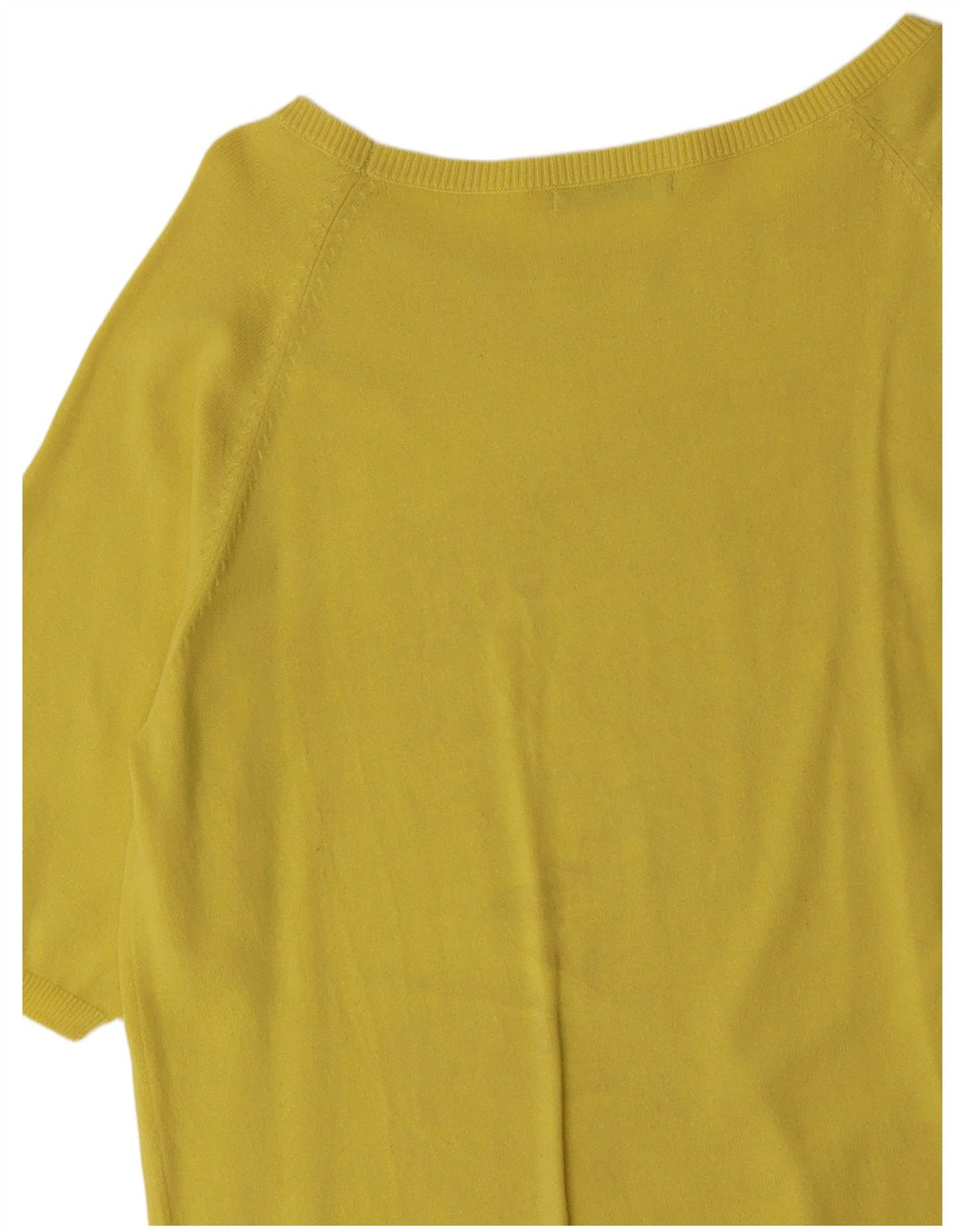 ZARA Womens Oversized Boat Neck Jumper Sweater UK 10 Small Yellow