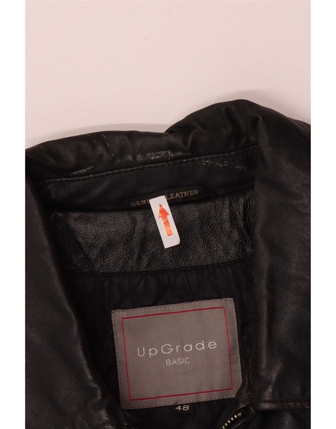 Vintage Mens Leather Jacket IT 48 Medium Black