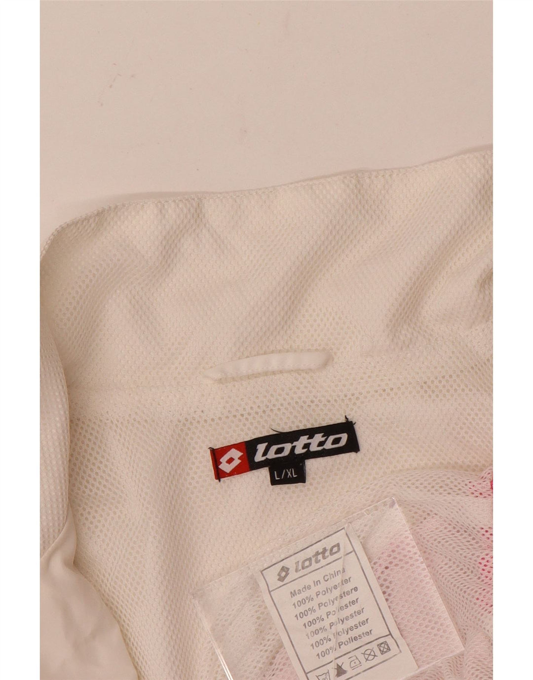 Lotto Womens Tracksuit Top Jacket UK 16 Large White Colourblock Polyester