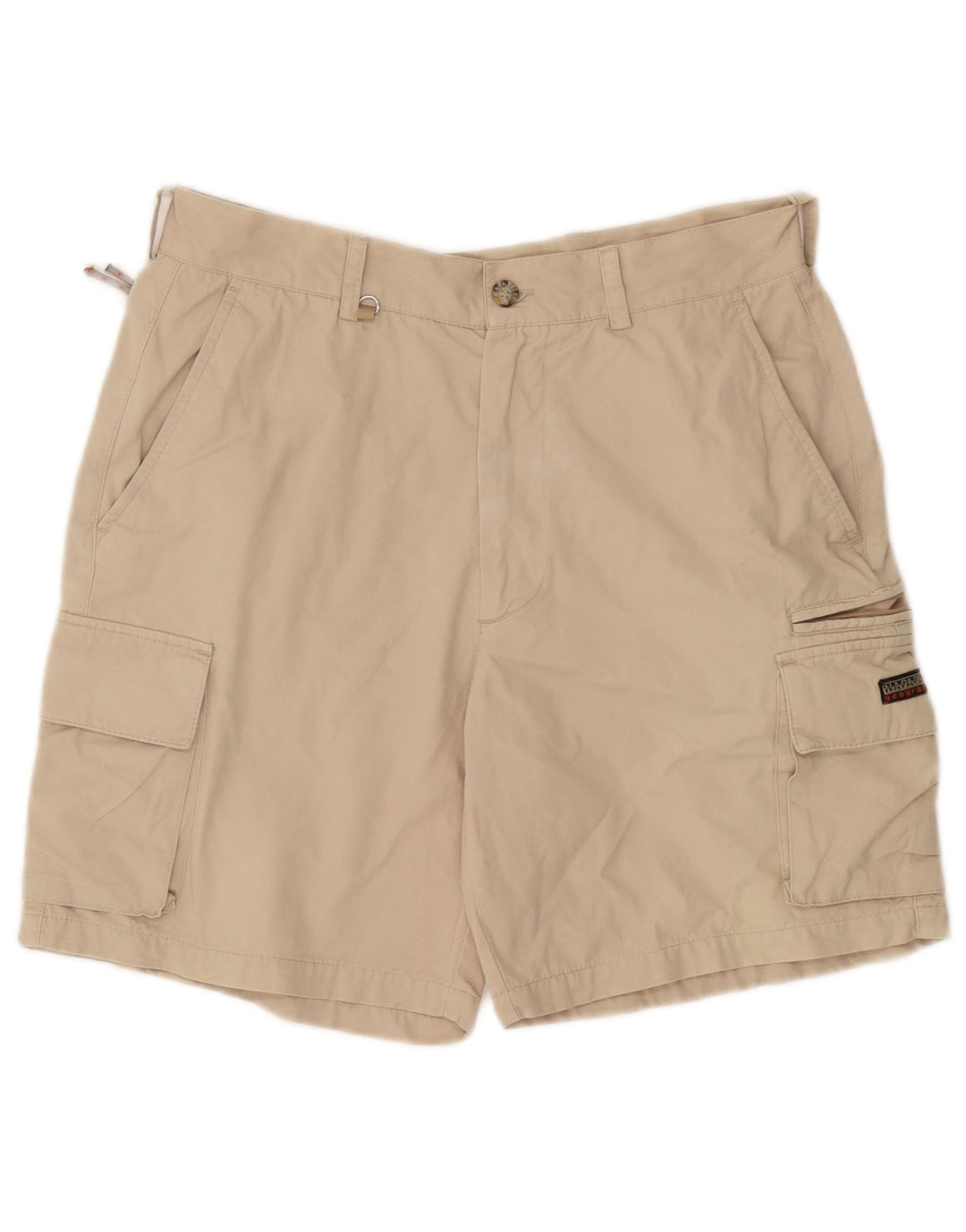 Napapijri Mens Cargo Shorts IT 48 Medium W30 Beige Cotton
