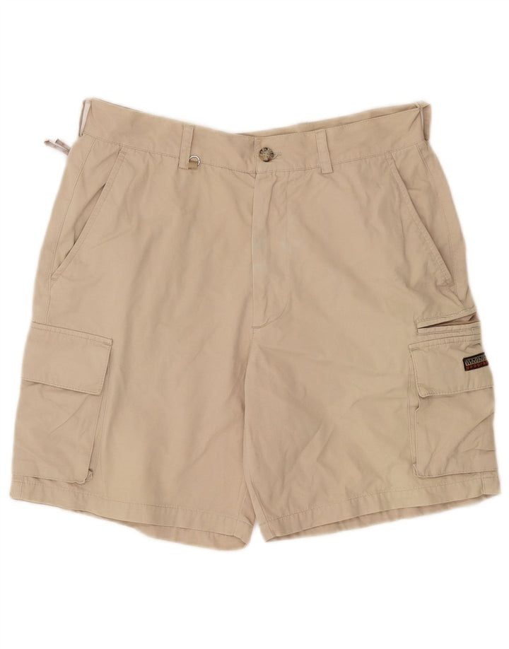 Napapijri Mens Cargo Shorts IT 48 Medium W30 Beige Cotton