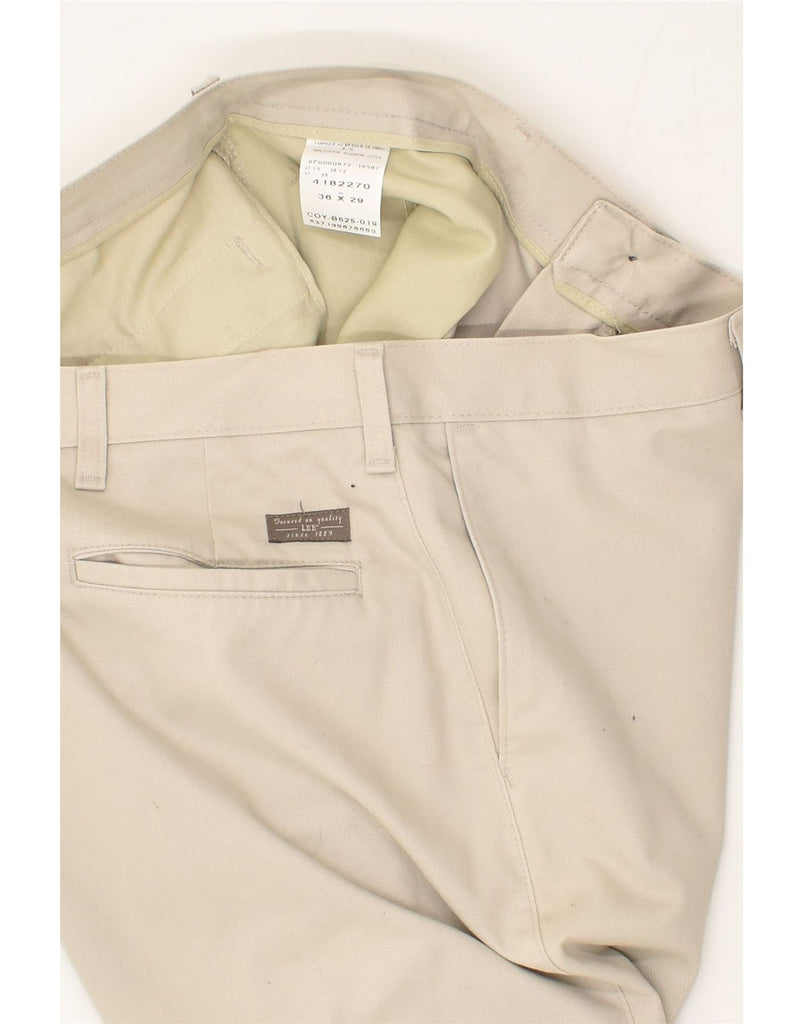 LEE Mens Tapered Chino Trousers W36 L29 Beige Cotton | Vintage Lee | Thrift | Second-Hand Lee | Used Clothing | Messina Hembry 